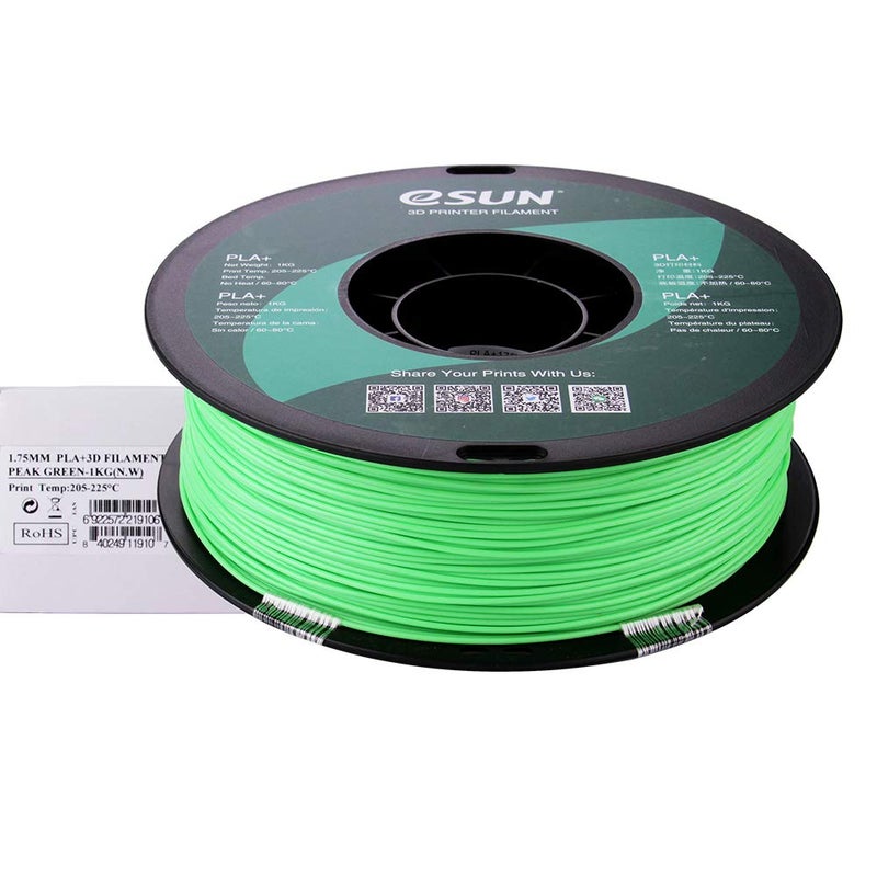 eSUN PLA PRO (PLA+) 3D Printer Filament, Dimensional Accuracy +/- 0.03mm, 1kg Spool, 1.75mm, Peak Green/Light Green, Pantone 359C - Image 3